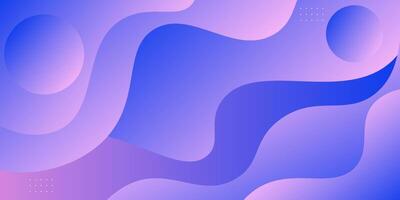 Abstract colorful blue wave banner background. Trendy and simple wave pattern background. Eps10 vector