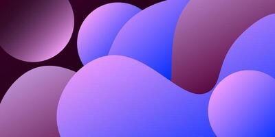 Blue and purple geometric business banner design. Creative banner design with wave shape as template. Simple design on horizontal banner. Eps10 vector