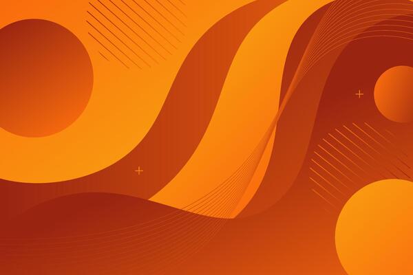 Abstract minimalist colorful orange 3D background. Simple geometric wave pattern design. Eps10