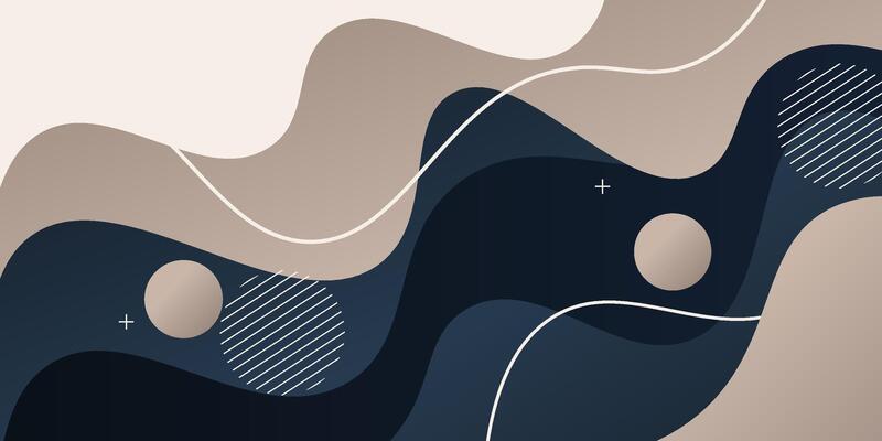 Colorful abstract realistic wave background. Trendy wave shape and stripe pattern design. Overlapping wave layers background. Eps10