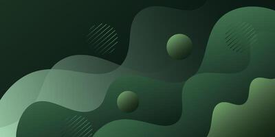 Abstract background with dark green wave design for banner cover, book brochure and other graphic design elements. Eps10 vector