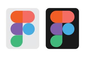 multiple design alternatives for a collection of Figma logos. On a white background, an icon vector