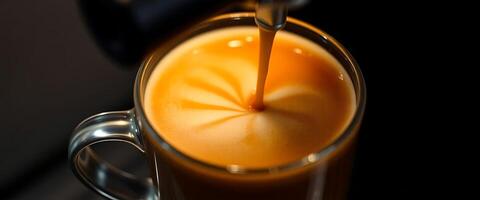 glass of orange juice with a straw sticking out of it photo