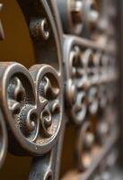 close up of a metal door with a star on it photo