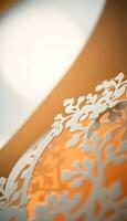 close up of a paper with a design on it photo