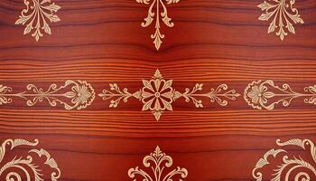 close up of a wooden surface with a pattern on it photo