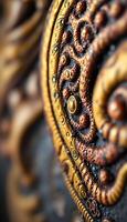 close up view of a decorative object photo