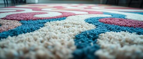 carpet with a colorful design on it photo
