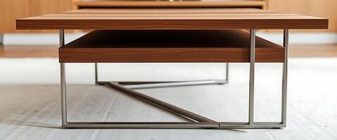 close up of a table with a shelf in the background photo