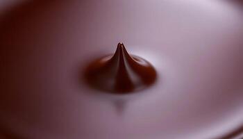 drop of chocolate sitting on top of a table photo