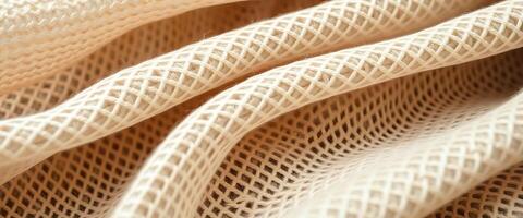 A close up of a white fabric with a pattern photo