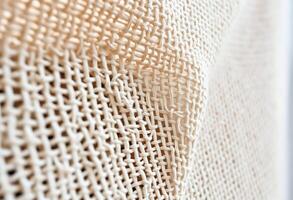 Close up of a white cloth with a weave pattern photo