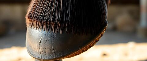 close up of a horse's bridle on a sunny day photo