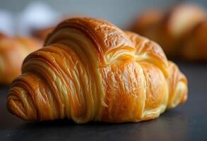 Croissants on a table photo