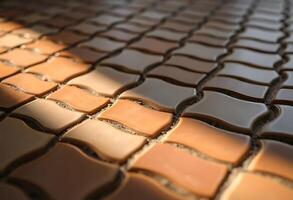 close up view of a tiled floor photo