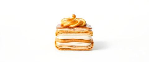 stack of food with a pumpkin on top of it photo