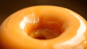 A close up of a donut with a hole in it photo