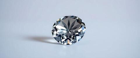 diamond is shown on a white surface photo