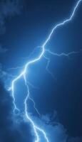 Lightning bolt in the sky with clouds and clouds photo