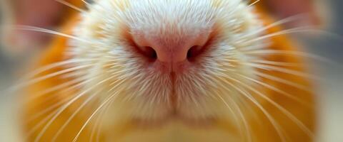 close up view of a hamster's face photo