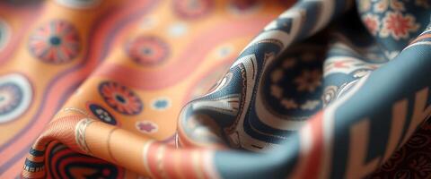 close up of a tie with a design on it photo