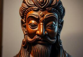 A statue of a man with a beard and mustache photo