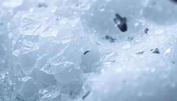close up of some ice on a table photo
