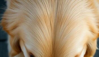 close up of a golden retriever dog's face photo
