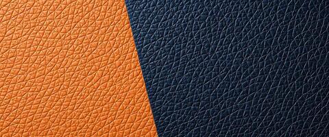 close up of a blue and orange leather texture photo