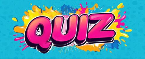The Vibrant and Playful Quiz Graphic for Fun Challenges and Trivia Games photo