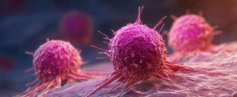 The stunning close-up of cancer cells showcasing their intricate structure and features photo