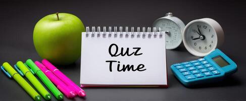 The Quiz Time Setup with Stationery and Timed Elements photo