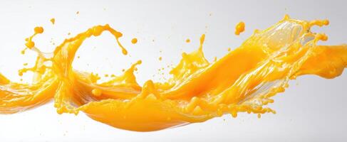 The Splash of Vibrant Orange Juice Circling in Dynamic Motion photo