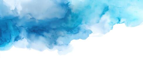 The soothing blue watercolor texture creating a tranquil abstract background photo