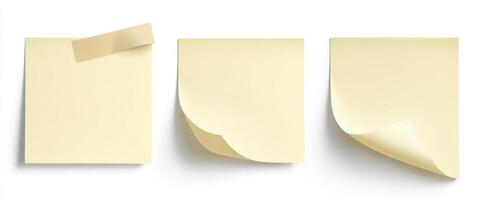 The three blank sticky notes for creative reminders and organization photo