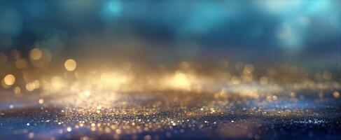 The enchanting shimmer of glittering bokeh in a colorful abstract background. photo
