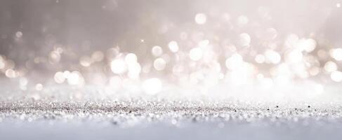 The shimmering sparkle of soft light creating an elegant, dreamy background. photo