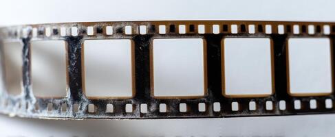 The vintage filmstrip showcasing artistic details and nostalgic texture. photo