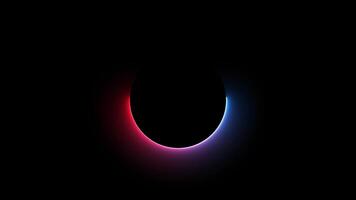 Circle loading icon neon bright animation isolated on black background video