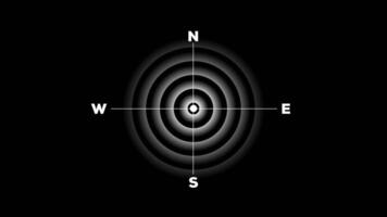 Simple Radar Scanning Navigation, Futuristic HUD Radar Searching animation isolated on black background video