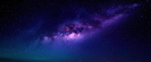 The stunning galaxy illuminated by vibrant stars in the night sky. photo