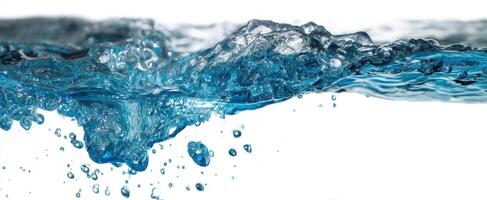 The captivating splash of water creating mesmerizing bubbles and ripples. photo
