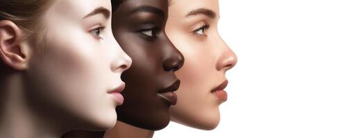 The Diverse Beauty of Women Highlighting Unity in Different Skin Tones photo