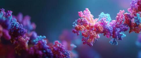 The colorful molecular structure illuminating scientific exploration and creativity. photo