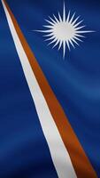 Marshall Islands Waving Flag in Vertical Orientation. Realistic Flag Animation. Seamless Loop Background. video