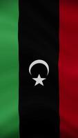 Libya Waving Flag in Vertical Orientation. Realistic Flag Animation. Seamless Loop Background. video