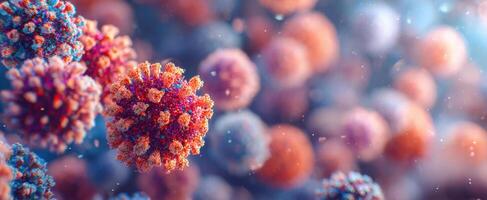 The intricate structure of a viral pathogen under microscopic view photo