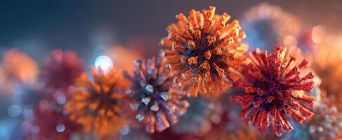 The vibrant and colorful abstract flowers with a dreamy bokeh background photo