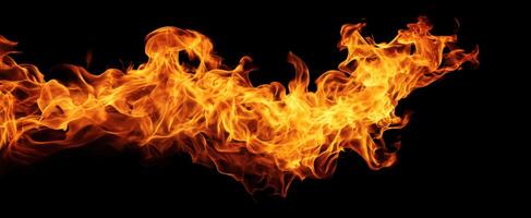 The mesmerizing dance of flames against a black background photo