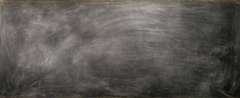 The empty chalkboard waiting for new messages and creative ideas. photo